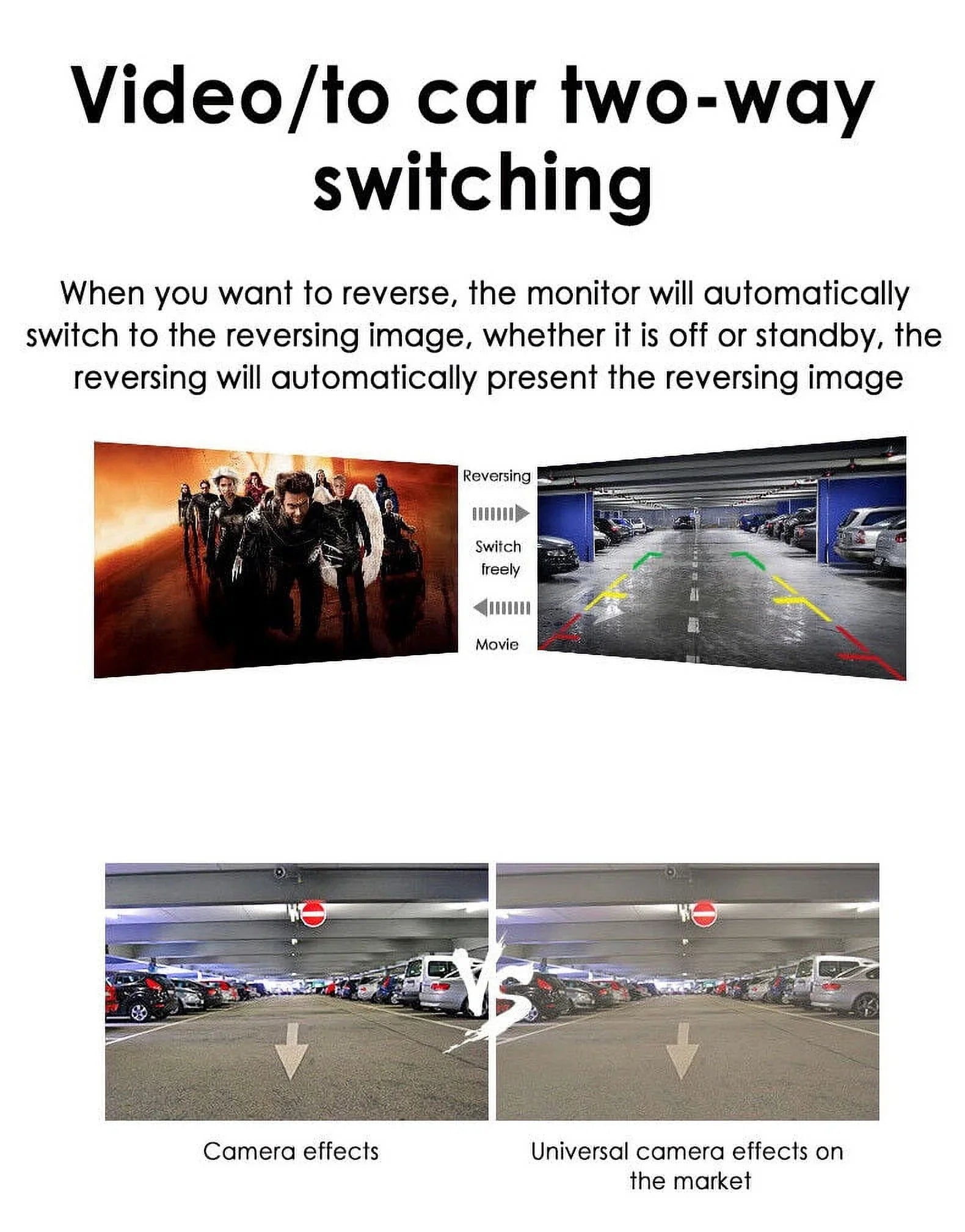 5" Car Backup Monitor Vision Waterproof View Rear Camera HD Night Paddsun Kit Wireless