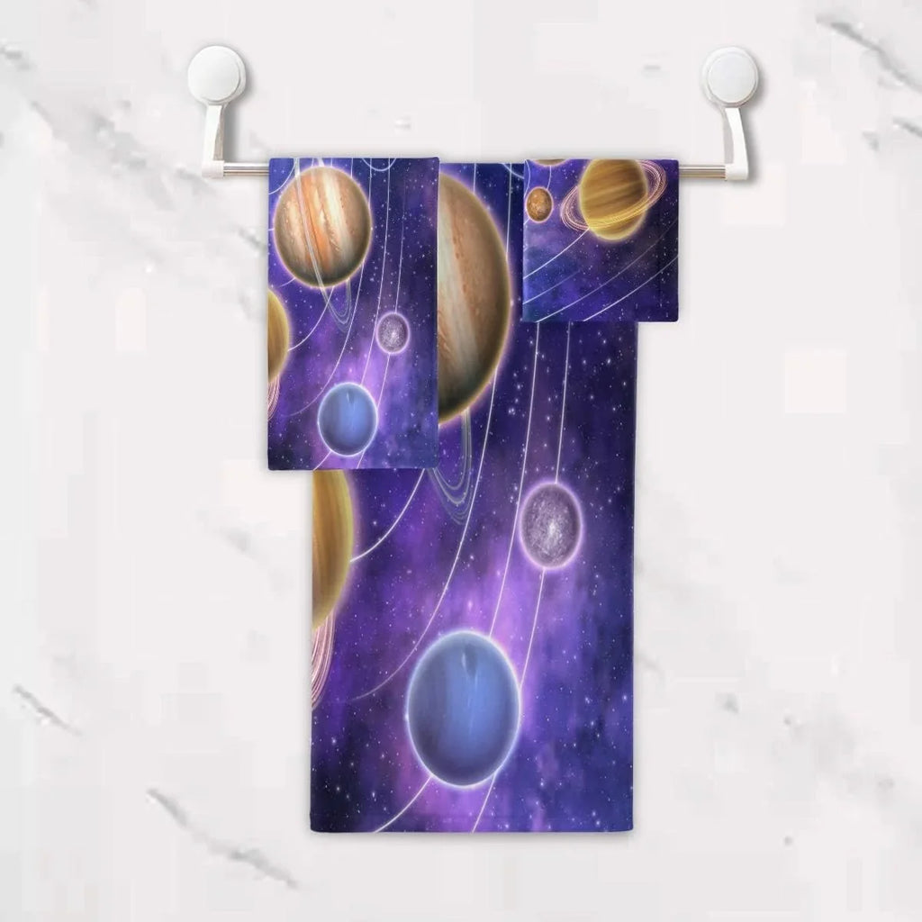 Planets 1 1 1 Coolnut 3 System Solar Towels & Absorbent, Towels Bath Hand Set, cloth Piece Towels, Quick-Drying and Wash Washcloths