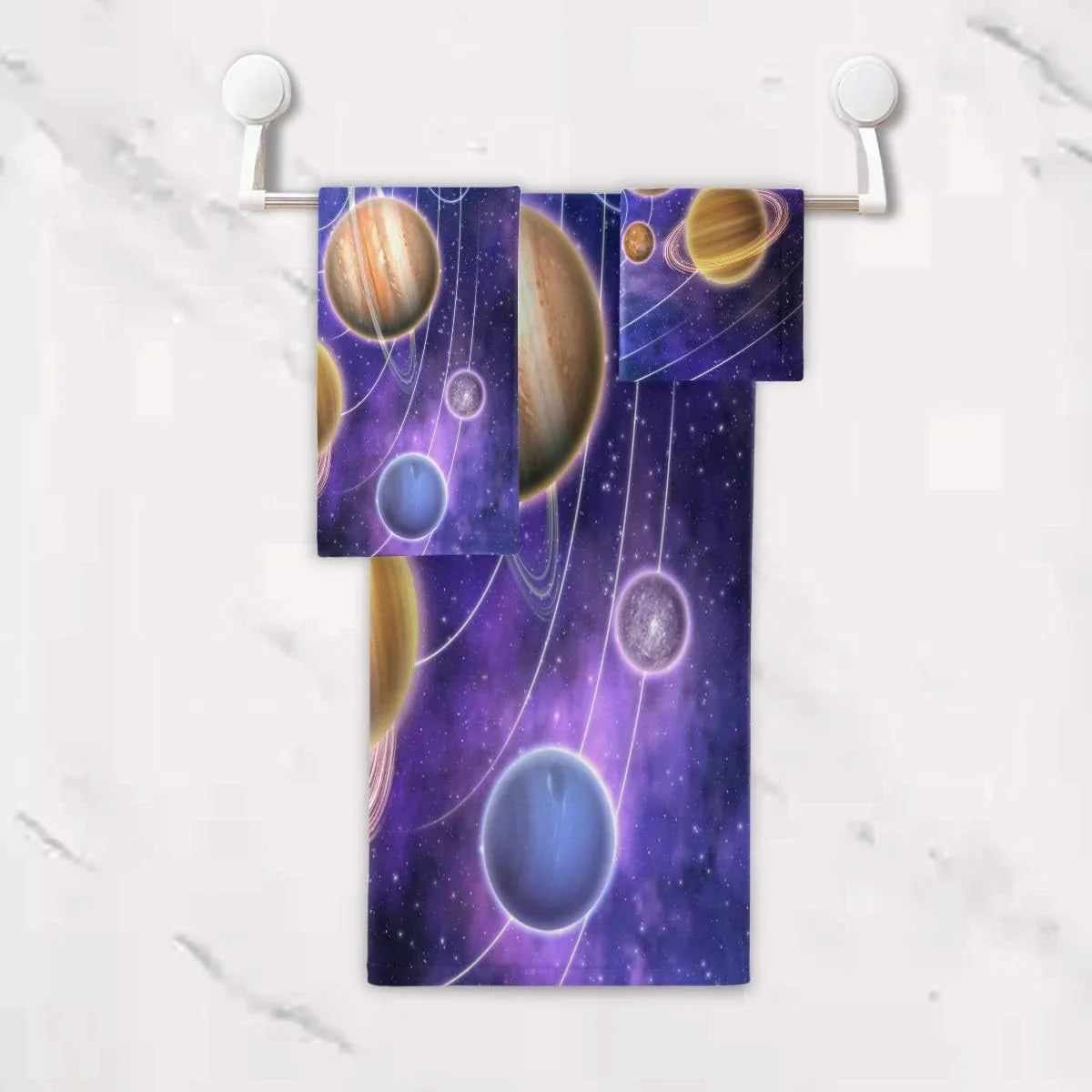 Planets 1 1 1 Coolnut 3 System Solar Towels & Absorbent, Towels Bath Hand Set, cloth Piece Towels, Quick-Drying and Wash Washcloths