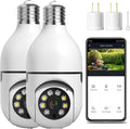 2 Bulb Security, Home Socket Light Camera Smart Pack 3MP for , Security 360° Light Camera Security Outdoor