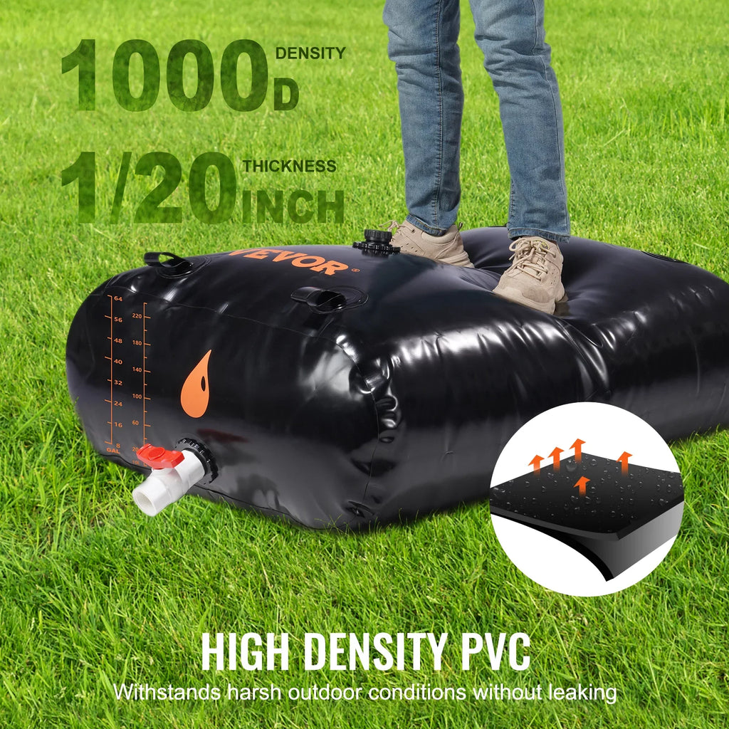 Bag,143 Kit,Water Water Storage Portable BENTISM Water Gallon Including Overflow Rainwater and PVC Capacity Large Bladder Storage Bladder Containers,1000D Spigots Tank Water