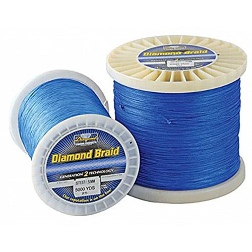 '- - 10 - 300 lb. Diamond Momoi Spectra Braid - yd. Spool Solid Blue