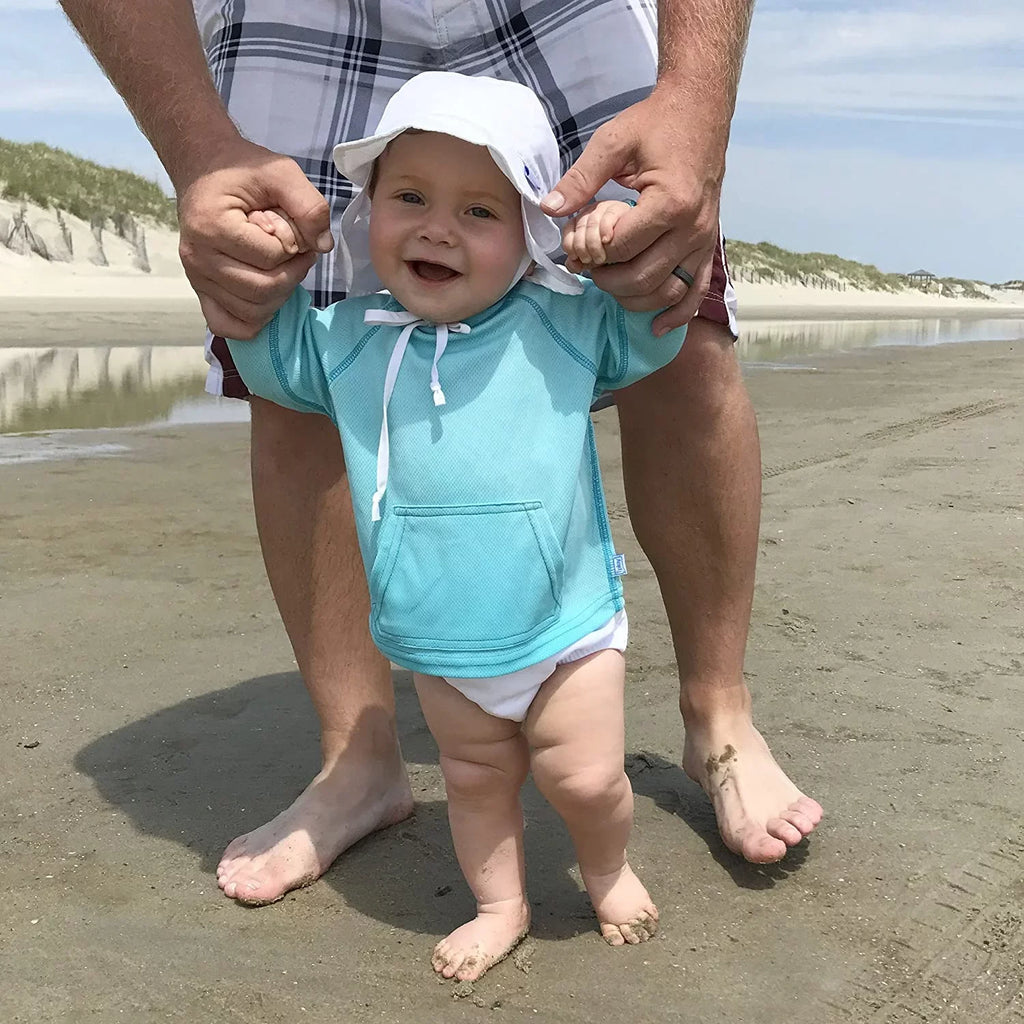 Protection play. Sun White Swim i Months Flap Baby Hat