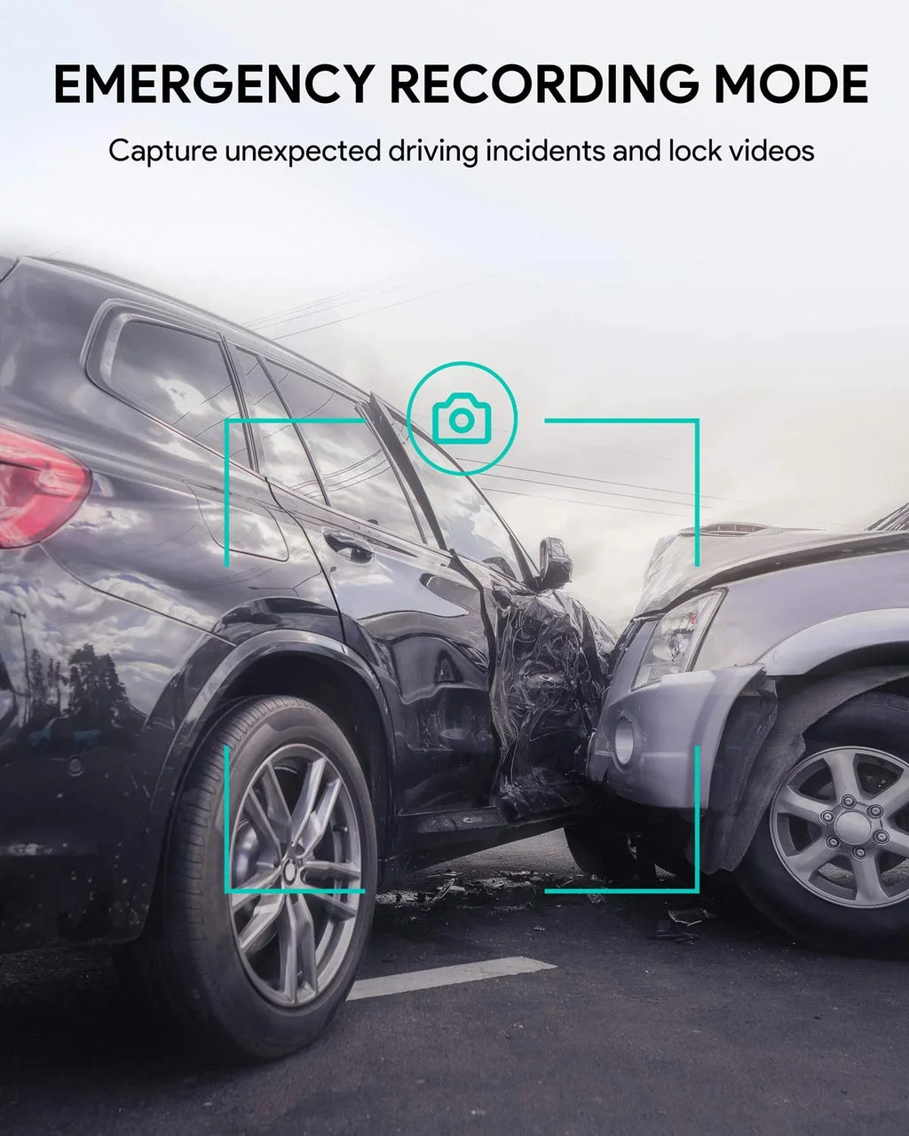 Wide Camera Black-DR02 Cam, FHD Angle Camera, for Dash 6-Lane Dash P Lens 1080P 170-Degree Wifi AUKEY Car Cars,