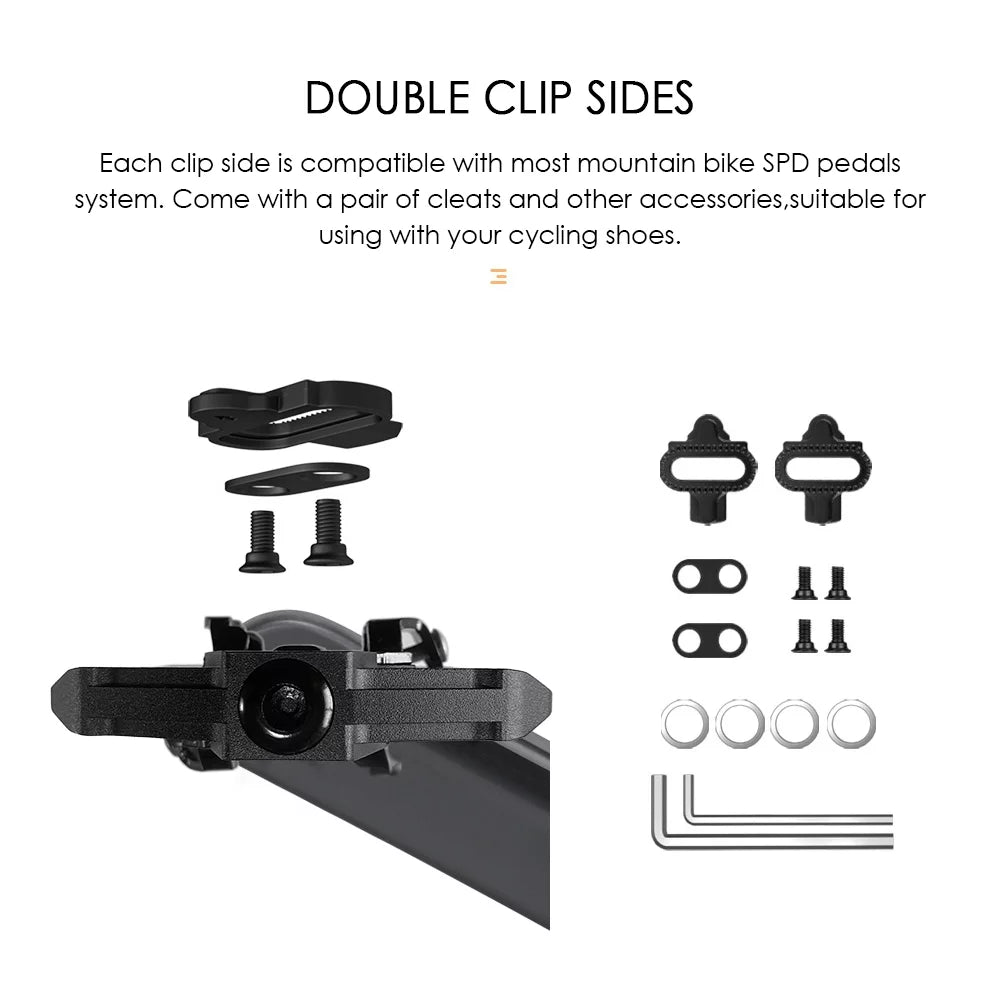 MTB Cleats Efficient Clip with Sided Transfer Pedals Double Pedals Optimal for