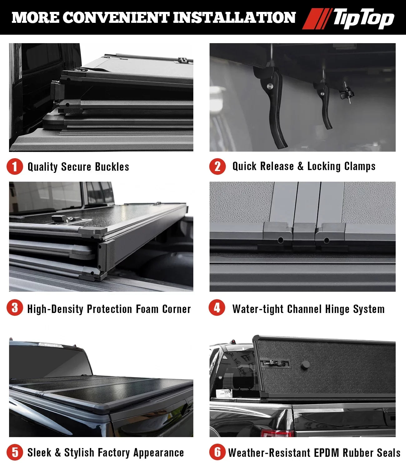 The 2009-2012 5ft On Deck System| Cover FRP Tonneau Equator Truck TPM3 Bed Suzuki with (59.5") Rail | Models TIPTOP Top Bed or With Hard Tri-Fold For |For Without