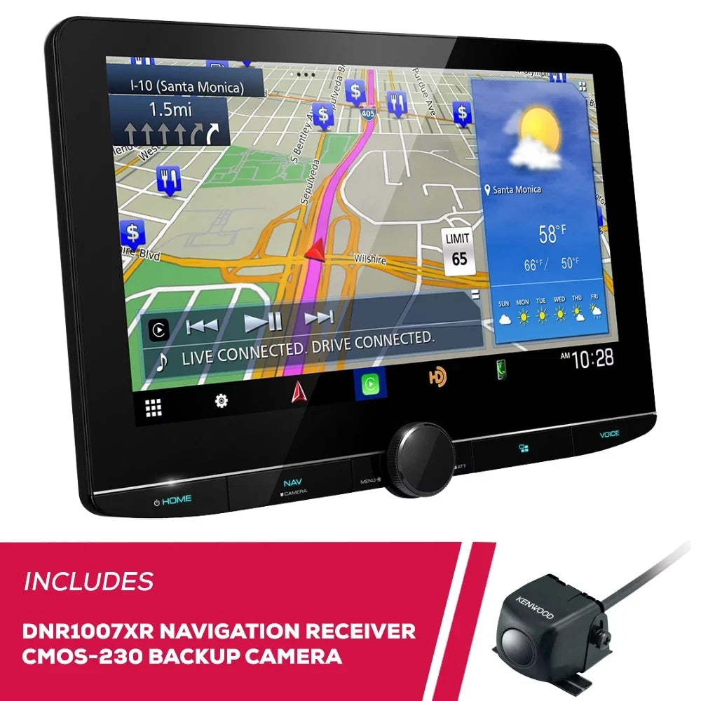 Universal Camera DNR1007XR and Receiver Backup Navigation CMOS-230 10.1" New Kenwood