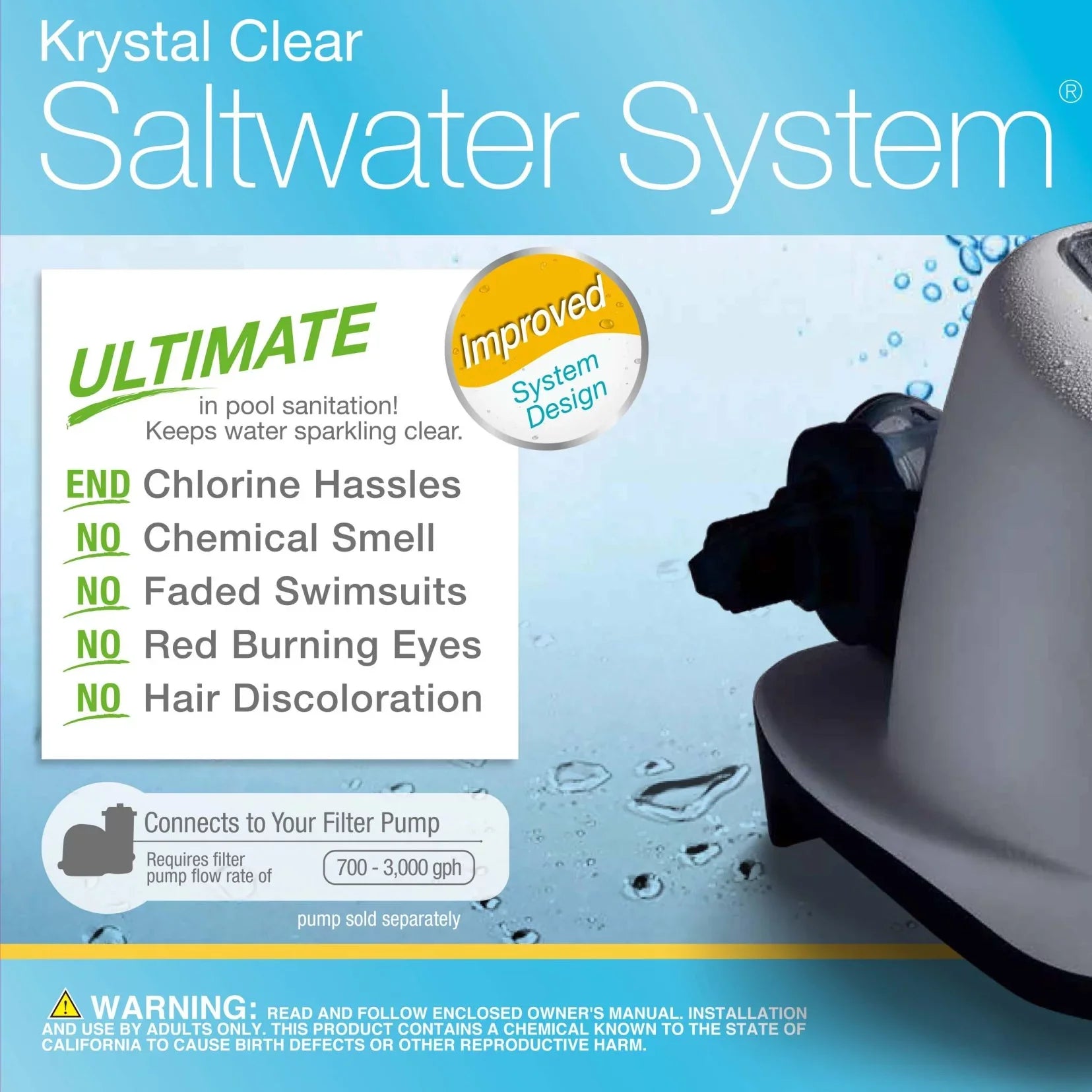 Pool for Intex Surface System Pool Mount with Wall Saltwater Skimmer Intex
