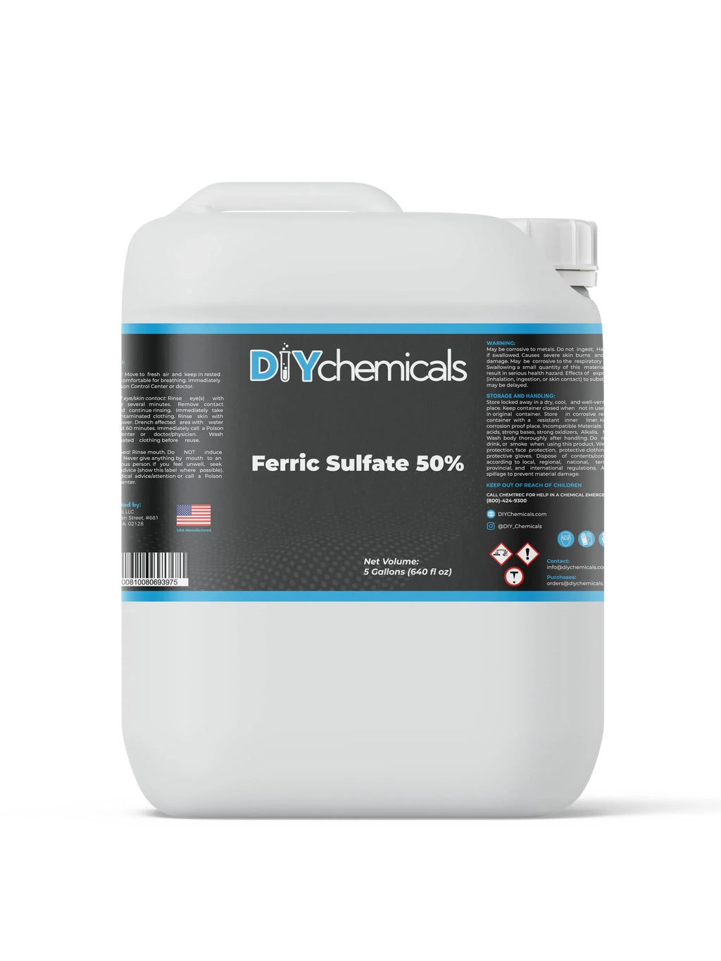'- in (1Quart) Air Treatment Clarification 50% USA and and Made Dissolved Ferric DiyChemicals Waste Flotation Sulfate Water -