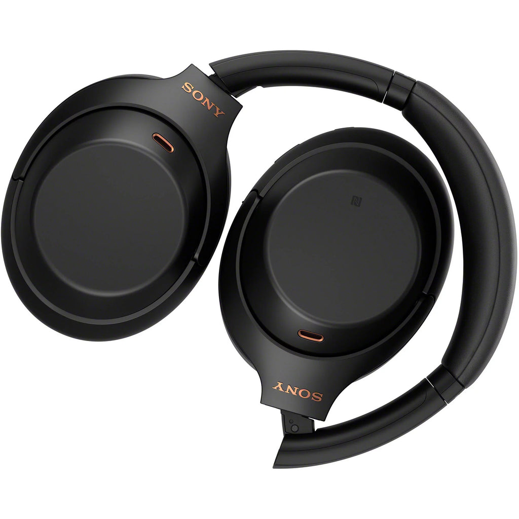 Connection Case Includes: for Plug & Carry Adapter Cable, In-Flight Microfiber Type-C (Black) Wireless Cloth - Sony USB Use, Headphones Compact Over-Ear Noise-Canceling WH-1000XM4 Cable, Cleaning