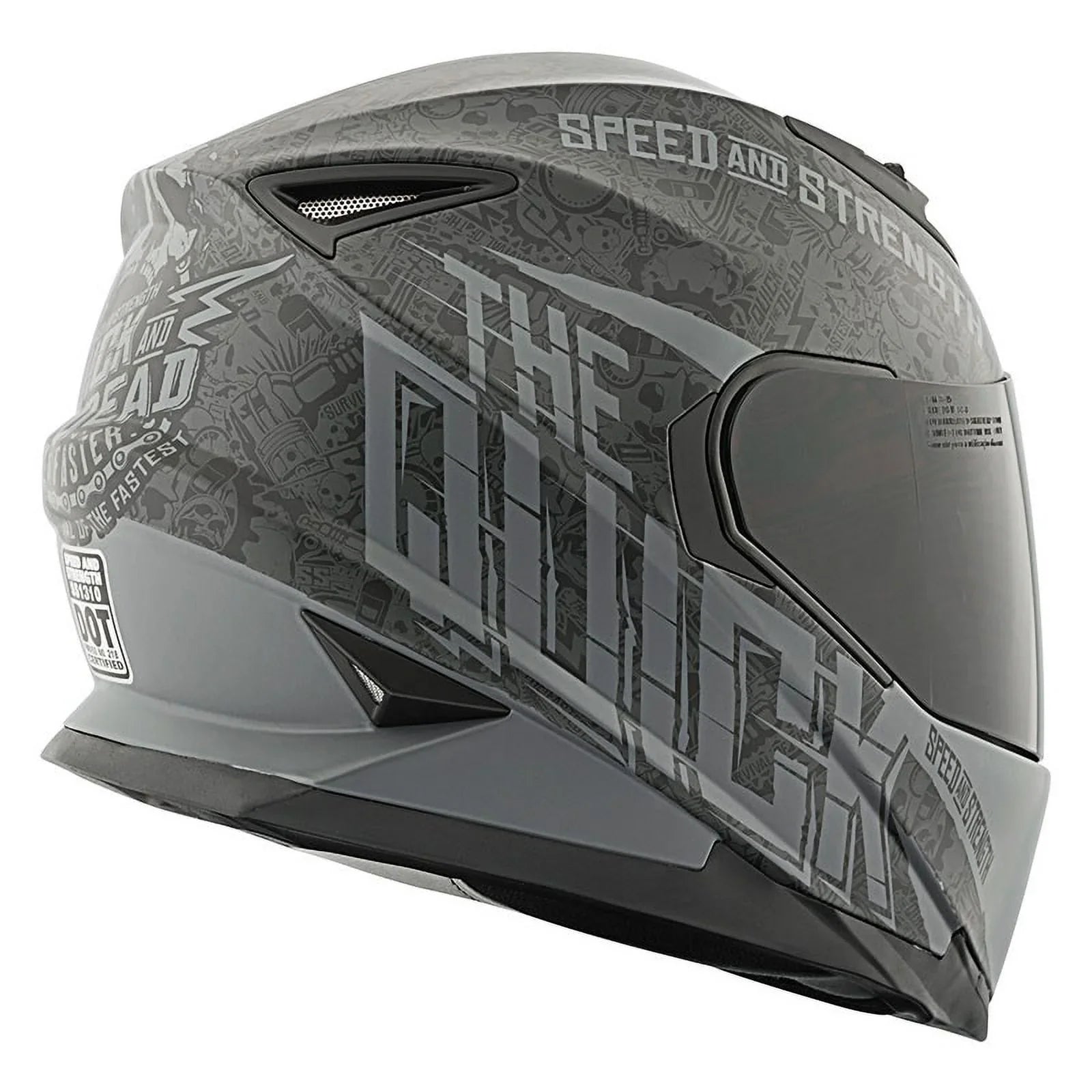 Dead Helmet-Blk/Grey, And Speed&Strength All Full Quick Face SS1310 Sizes