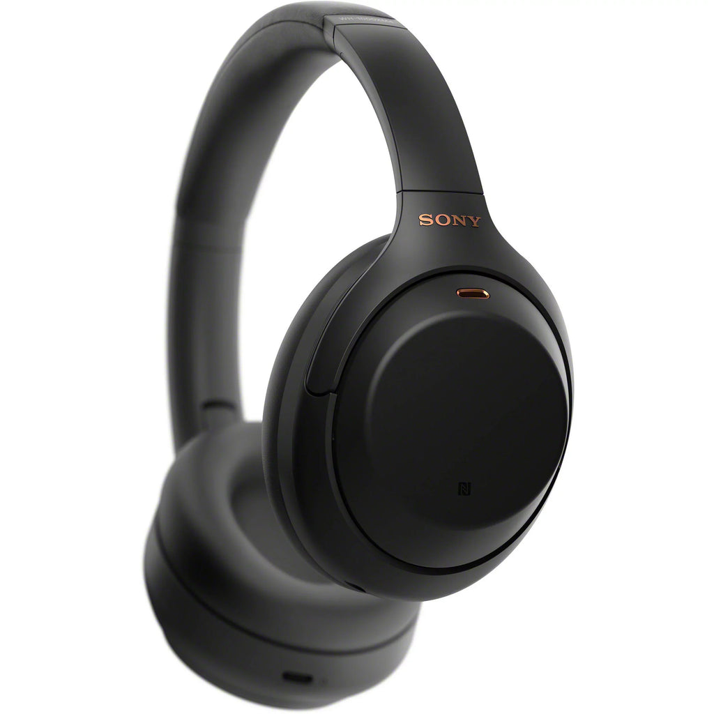 Connection Case Includes: for Plug & Carry Adapter Cable, In-Flight Microfiber Type-C (Black) Wireless Cloth - Sony USB Use, Headphones Compact Over-Ear Noise-Canceling WH-1000XM4 Cable, Cleaning