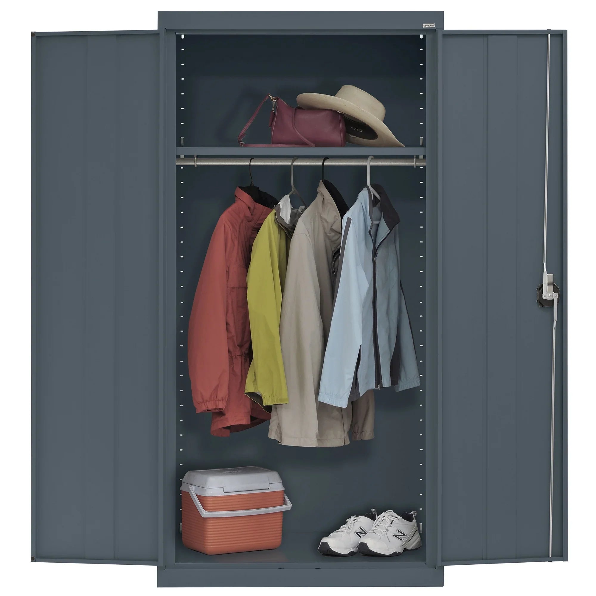 Series Cabinet Adjustable Charcoal Elite 24"D Wardrobe 36"W 72"H, x with Shelf, x