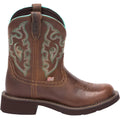 Justin Calf Mid Toe Round Boots Boots Heel Gemma 1-2" Low Casual Womens