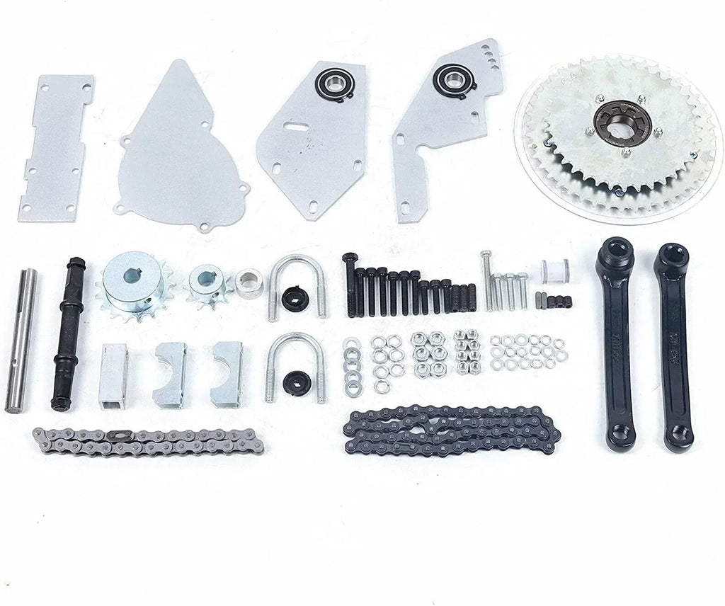 Jackshaft Silver 2-Stroke Kit Shifter Chain 415 for Motorcycles Set Conversion Gas Bike