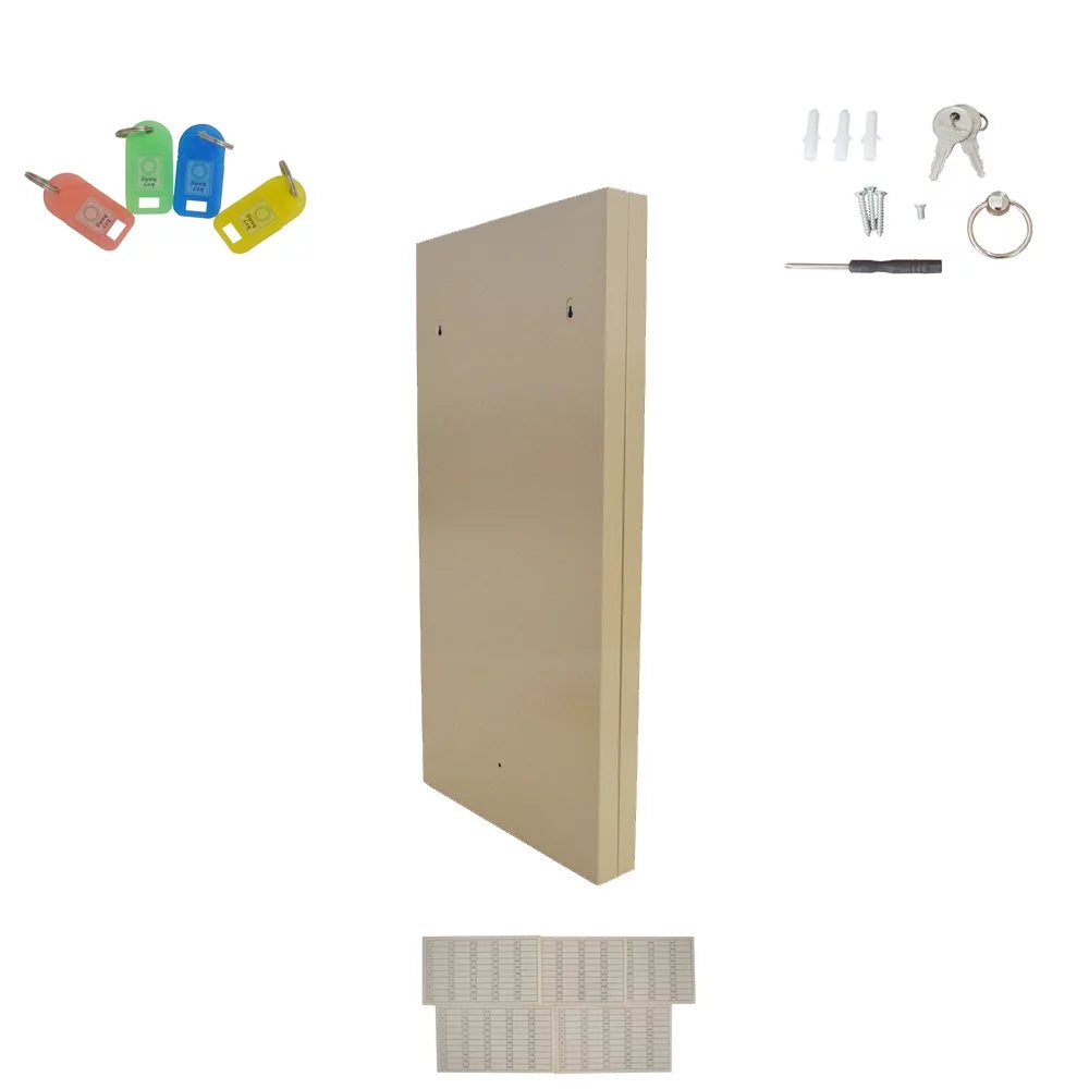 Beige 100 Lock Key Hooks Organizer Key Cabinet EQCOTWEA Wall Mount Box