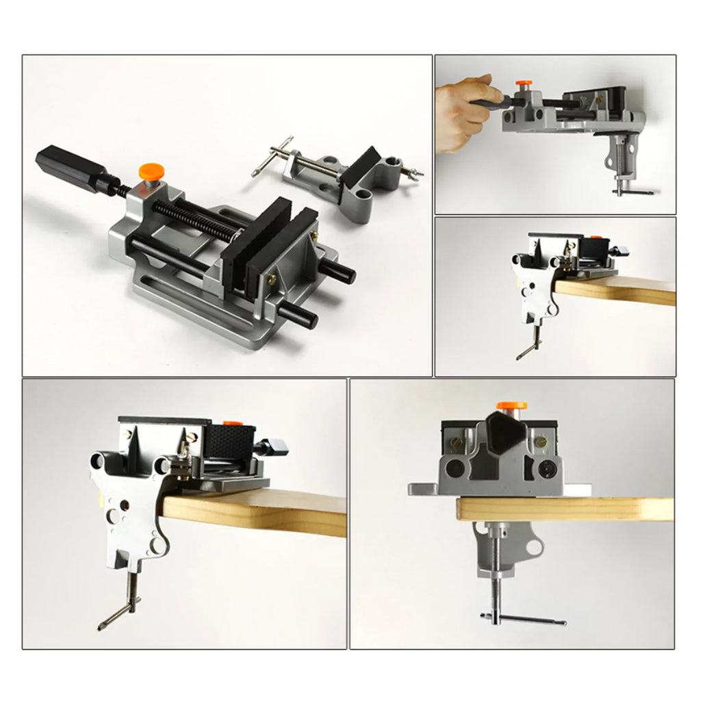 Die-cast Presses Release Button Presses 100mm Vise Release Heavy-Duty Aluminum Quick Alloy Drill Drill Spirastell Work Heavy-Duty Quick Work Release Benches Die-cast Button Rookin Vise,Drill Presses