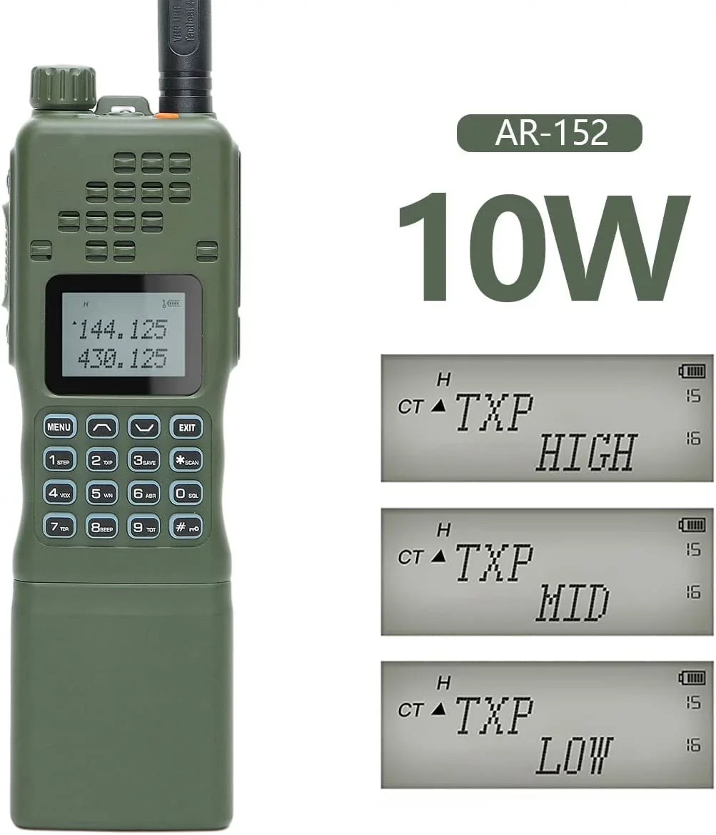 AR-152 Cable,AR-152 Charger Rechargeable Range and Antenna,USB ABBREE&BaofengAR-152 Bag Talkie Kit Shoulder mic,18.8 Walkie Cable Tactical with Radio Long Full Way Programming Two Foldable inch 10W