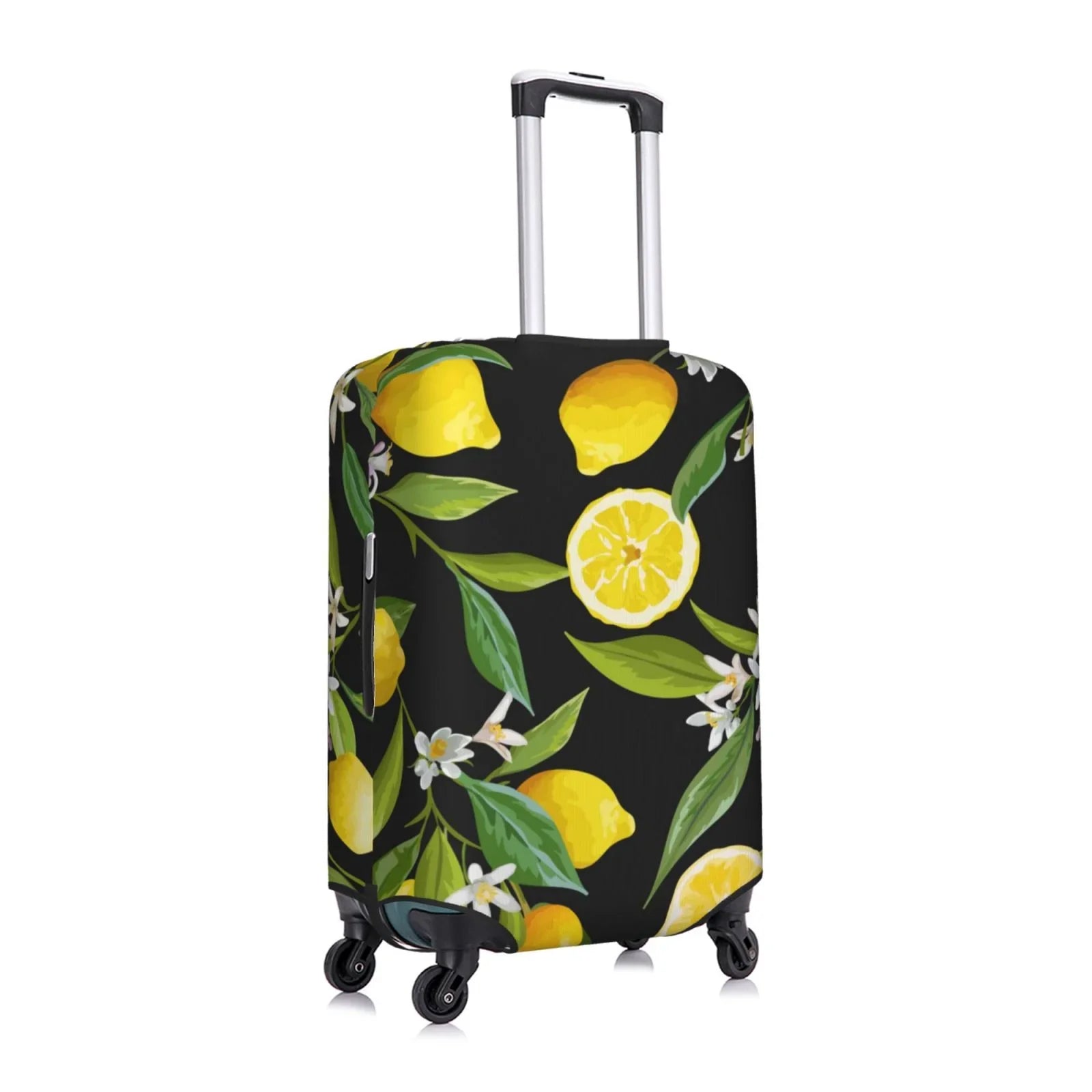 Luggage Flowers Adobk Suitcase Cover, Washable And Leaves Lemon Fruits Luggage Women Cover, Men, Suitcase Covers For Protector Accessories-Small Travel Stretch Suitcase For