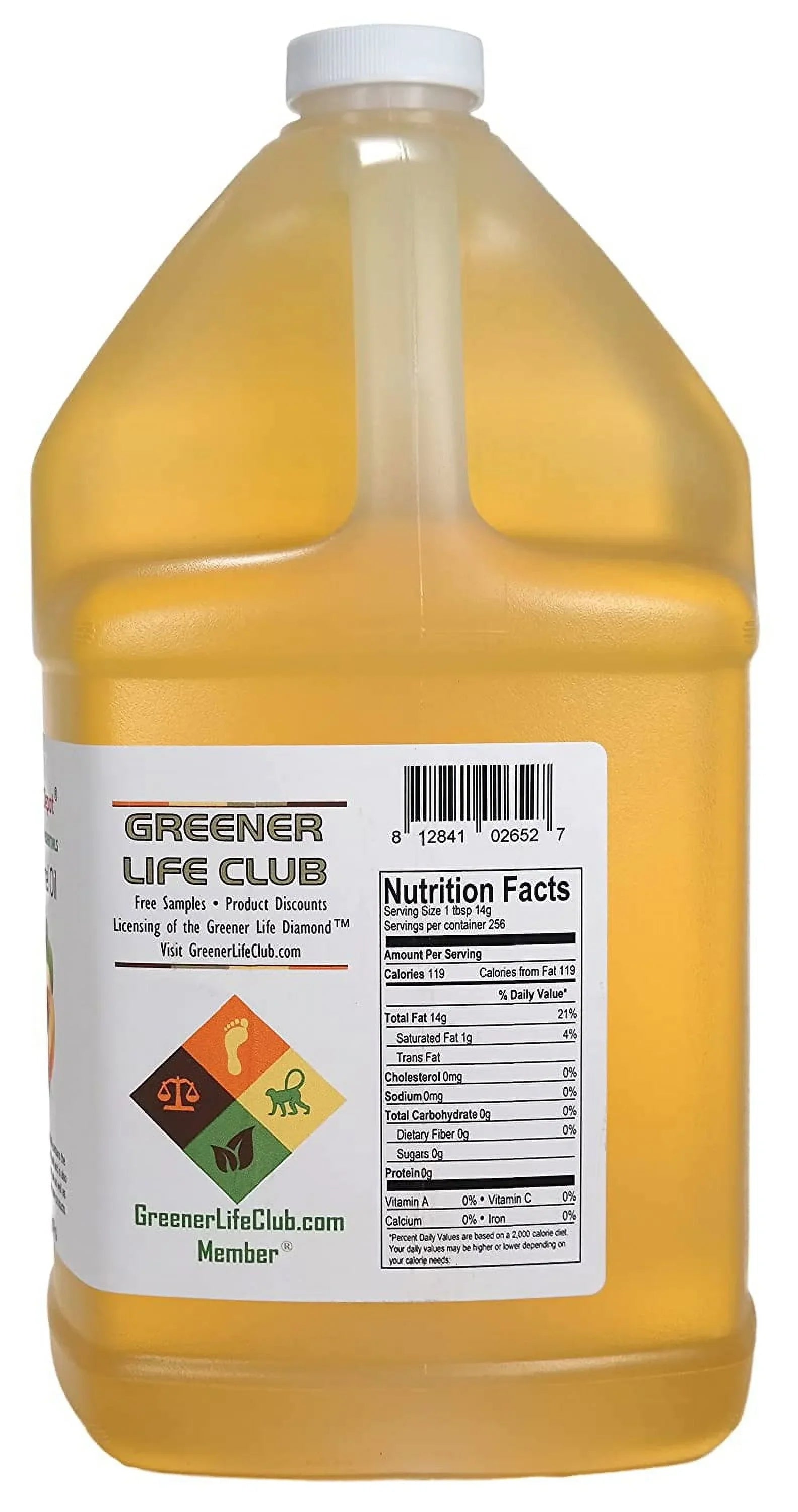 '- - container Gallon Apricot - with Oil cap sealed Grade Food Kernel 1 safety HDPE resealable