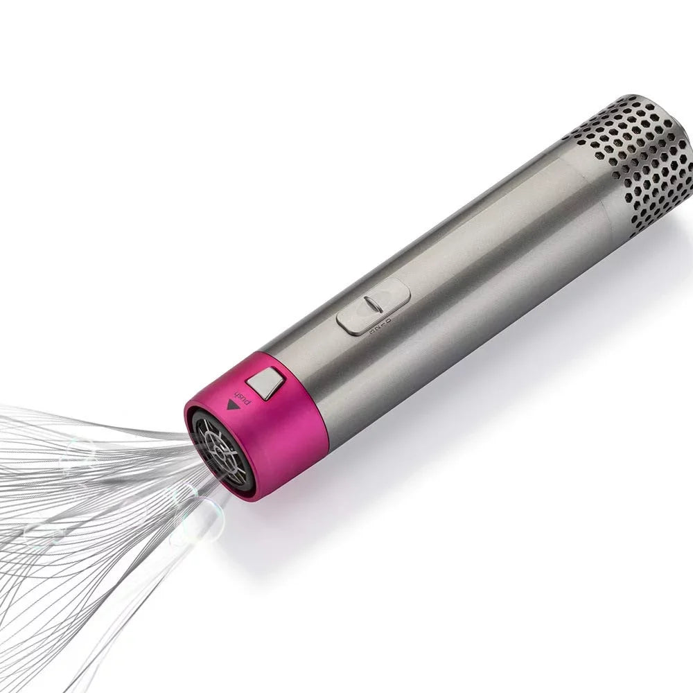 and Dryer - - 5-in-1 Detachable Negative Color: Brush Styling, Automatic Straightening Brush Heads PinkGold Dryer Blow Ionic Curling Hair Hair with Brush Styler for Electric