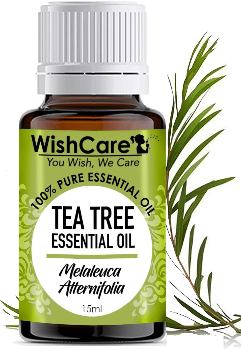 '- Acne For Tea Essential Undiluted 15 and WishCare Skin, - Natural 100% ML Oil & Tree Care Pure, Hair