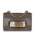 Leather Chain Gray JaDior Mini Pre-Owned Shoulder Flap Calf Bag (Good) Unisex Authenticated Dior