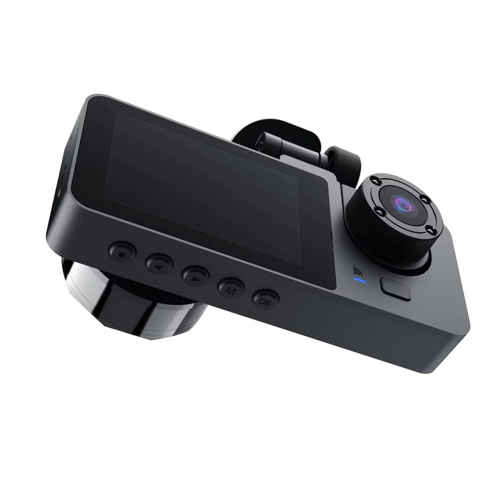 Loop Dash & DVR Rear 2 Detection Inside One-Key Recording Dashcam Screen Support Camera Shinysix Night-Vision Camera Recorder Front Inch 1080P Motion Driving & Lock