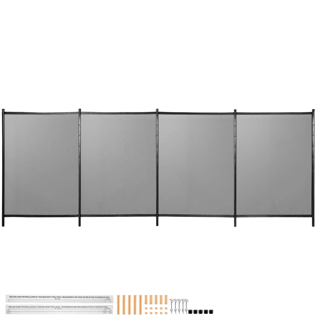 Security ft Swimming Pools Foot Pool and Inground 4 Fabric SKYSHALO Fencing Fences Fence, Pool Poles for Pool Privacy 1000D PVC x Removable Tubes, and 12 Aluminum Breathable with for Pool Fence Mesh,