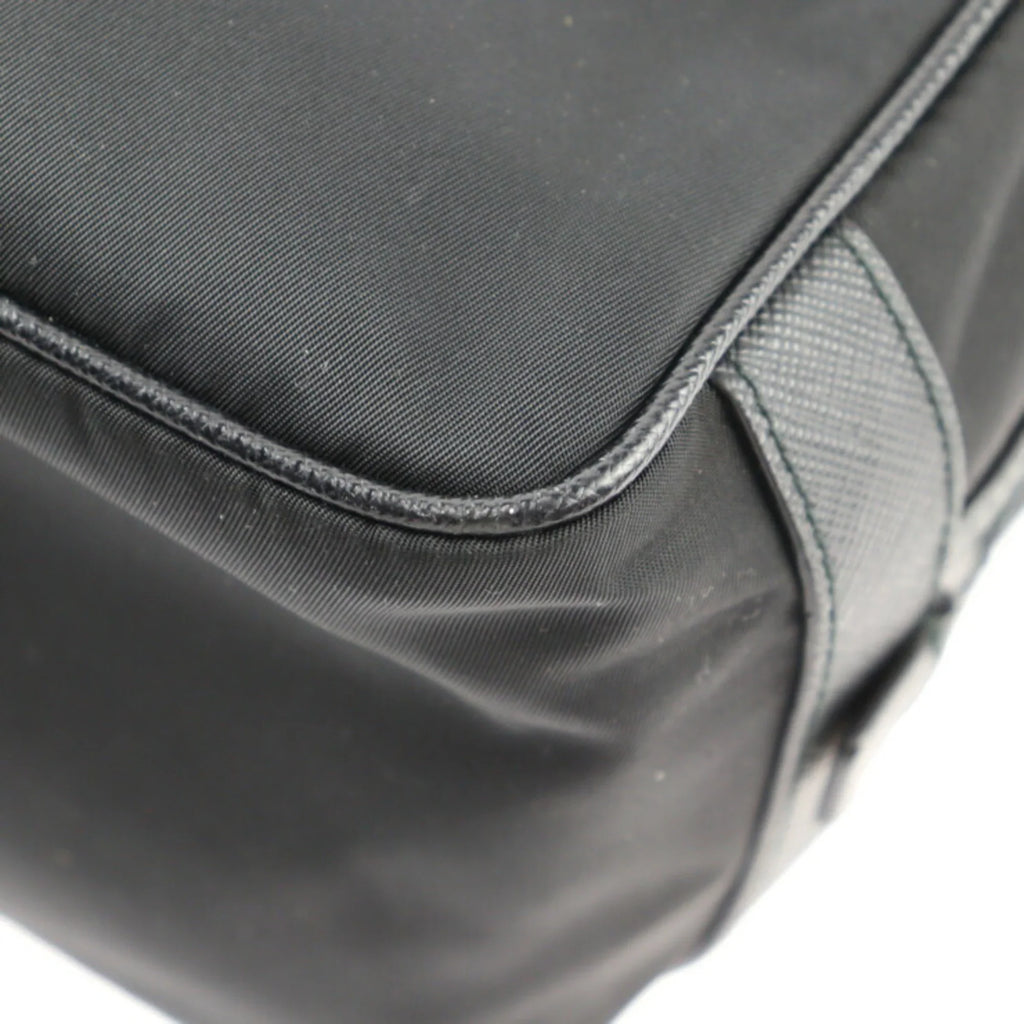 black (Good) handbag nylon PRADA Prada triangle bag hardware 2NA819 second Pre-Owned leather silver clutch logo