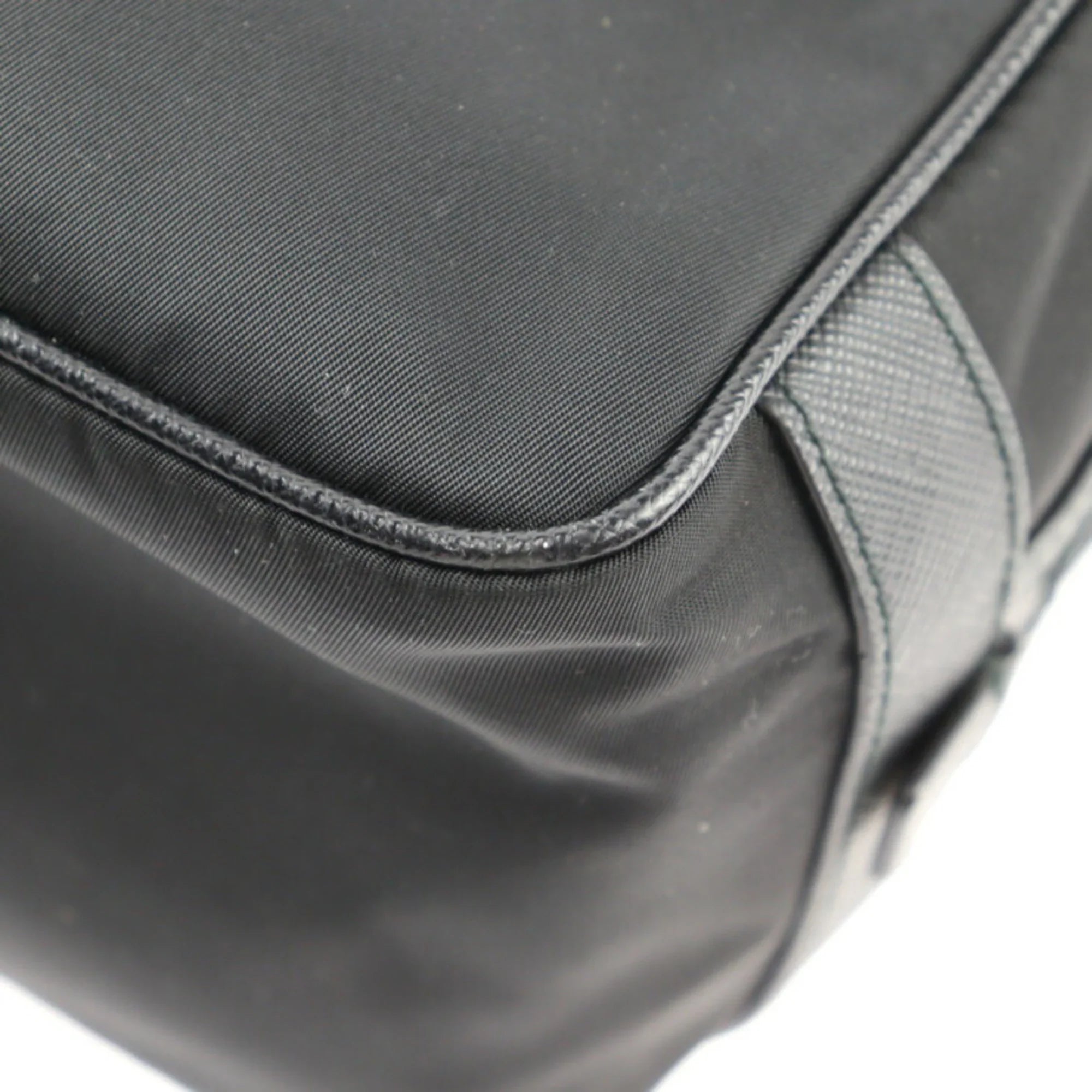 black (Good) handbag nylon PRADA Prada triangle bag hardware 2NA819 second Pre-Owned leather silver clutch logo