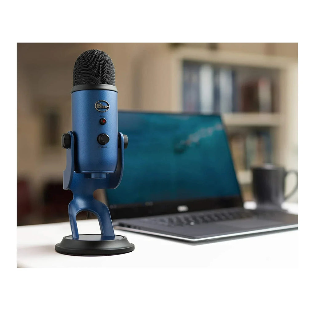Shock Microphones Boom Microphone Yeti Arm (Midnight Mount with Blue and Filter Stand, Blue) Pop
