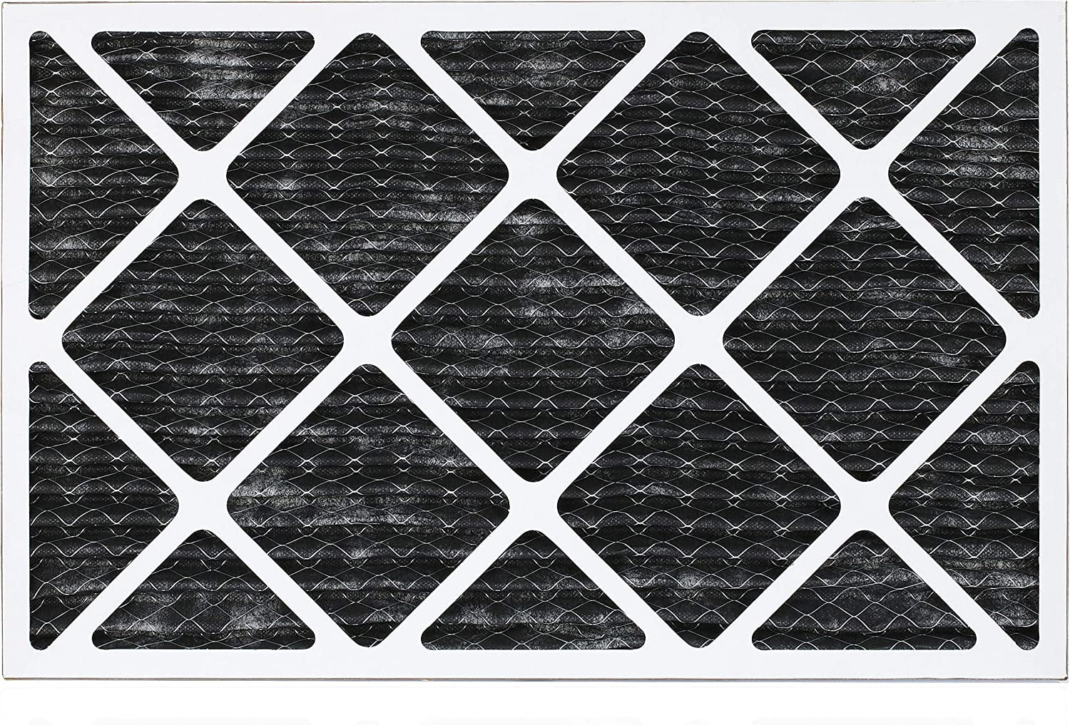 Filterbuy Filters Carbon (5-Pack) 8 15x20x1 AC MERV Furnace with Air Pleated Activated Odor Eliminator HVAC