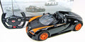 Bugatti Licensed Car Black/Orange Model RC Wheels Vitesse Wonder - Sport Grand Veyron 1:14