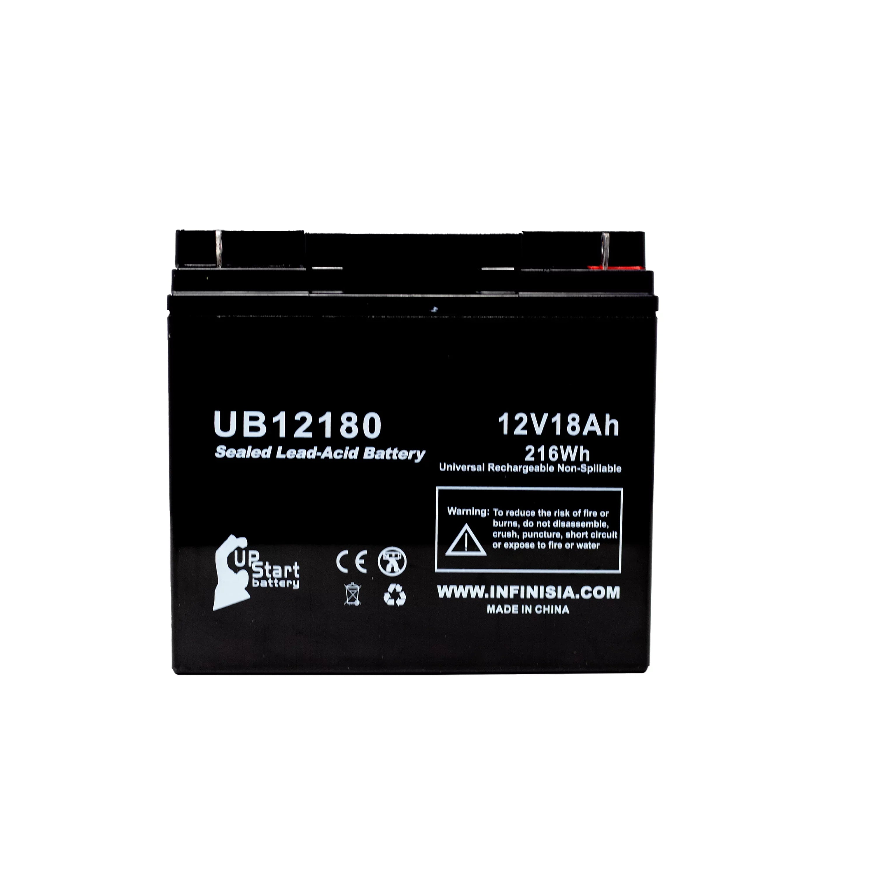'- 18000mAh, SLA) UB12180 Acid (12V, AGM, Battery Replacement Lead EAGLE Battery Sealed 18Ah, CFMP12V18 Compatible PICHER Universal Terminal, BATTERIES T4