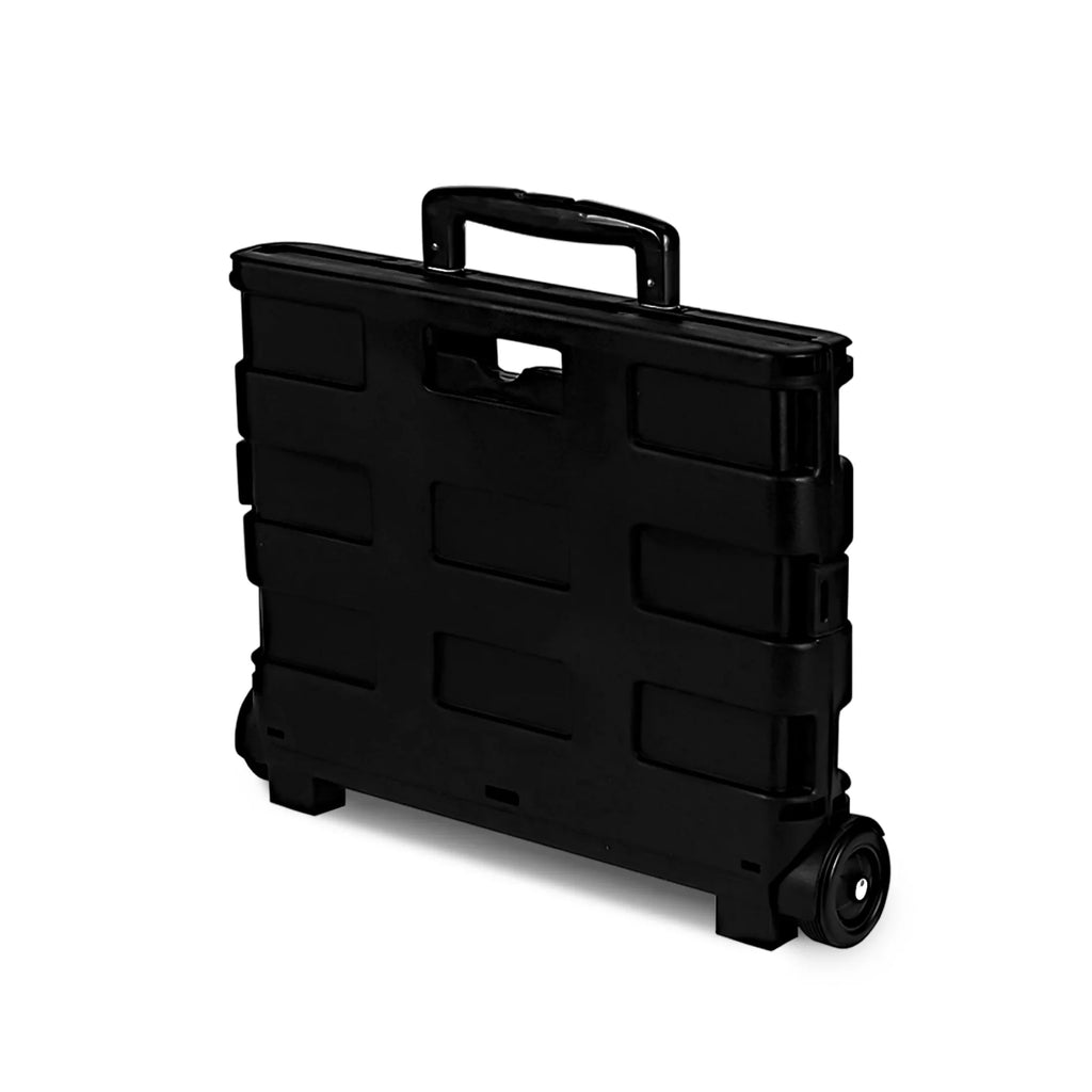 Garden, Ultra-Slim Utility-carts, Handle, Office, Home, Telescopic Rolling use, Black Medium, Pack-N-Roll Storage Collapsible with for School Shopping,