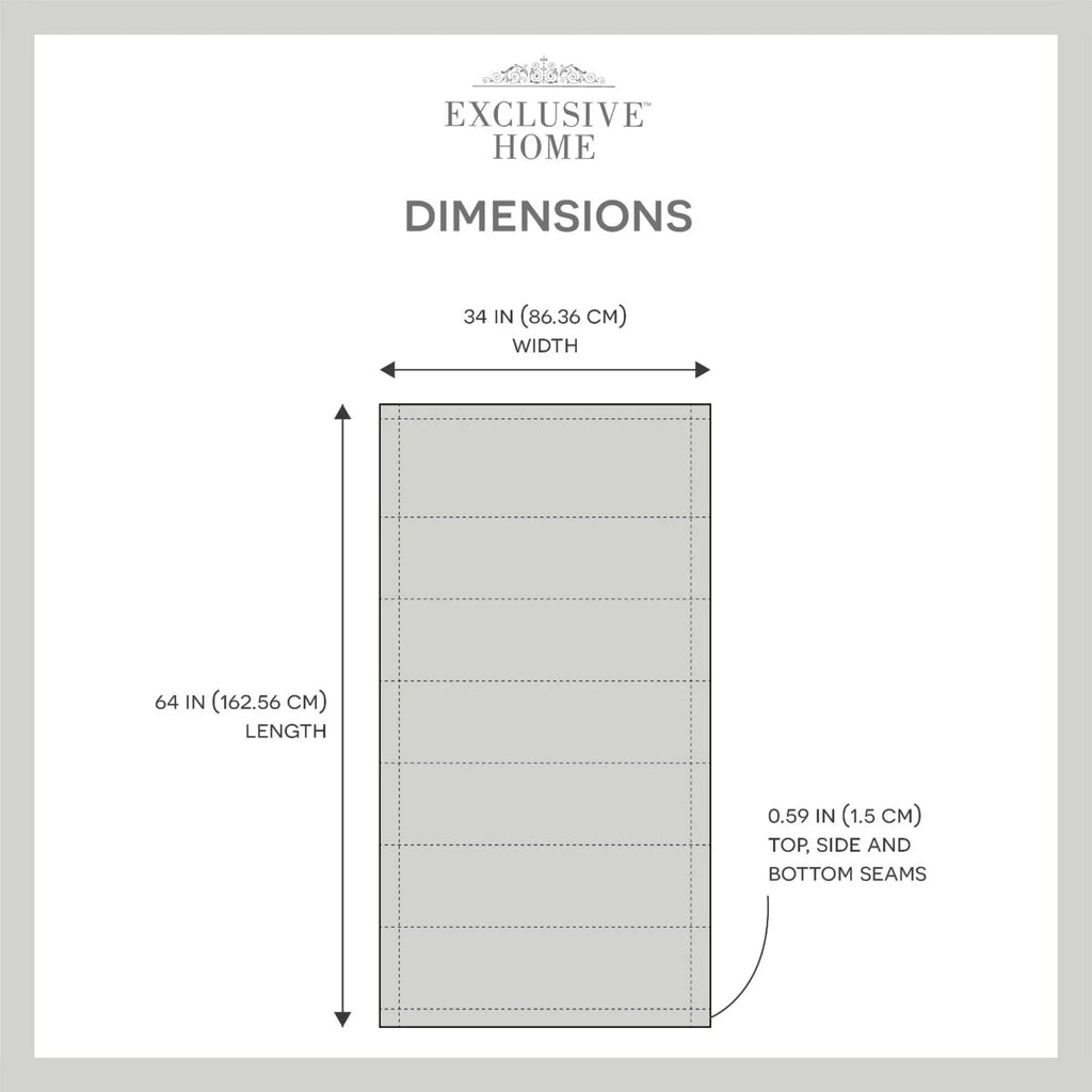 Grey 34"x64", Blackout Ricardo Shade, Exclusive Home Total Roman