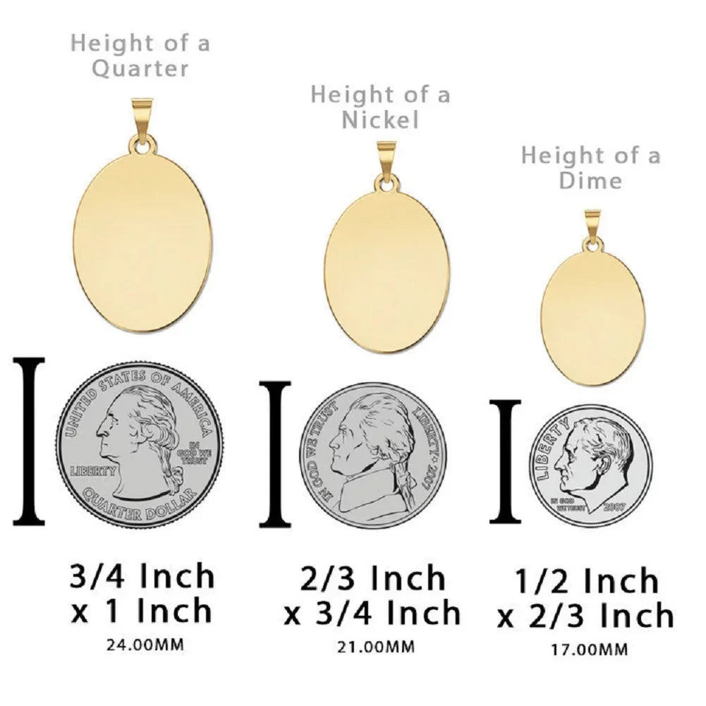 Gold Medal Yellow Pendants Picturesongold.Com Oval Necklace Adult-2/3x3/4 Saint Daniel Religious 14K