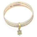 14K BANGLE PEICE M336 7 GOLD CHARM TURTLE DANGLE PLATED W/ BRACELET SEMINARIO