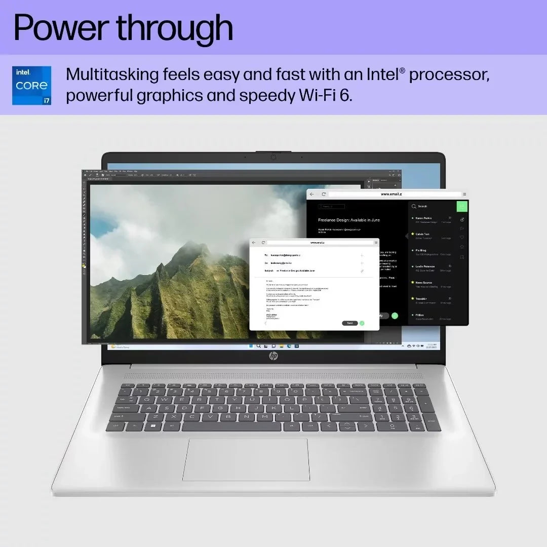 HP 32GB RAM, Keyboard, Laptop, Touchscreen Win11 Core i7-1355U, Intel SSD, 17.3" Backlit Home HD 1TB
