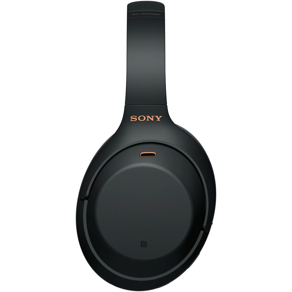 Connection Case Includes: for Plug & Carry Adapter Cable, In-Flight Microfiber Type-C (Black) Wireless Cloth - Sony USB Use, Headphones Compact Over-Ear Noise-Canceling WH-1000XM4 Cable, Cleaning