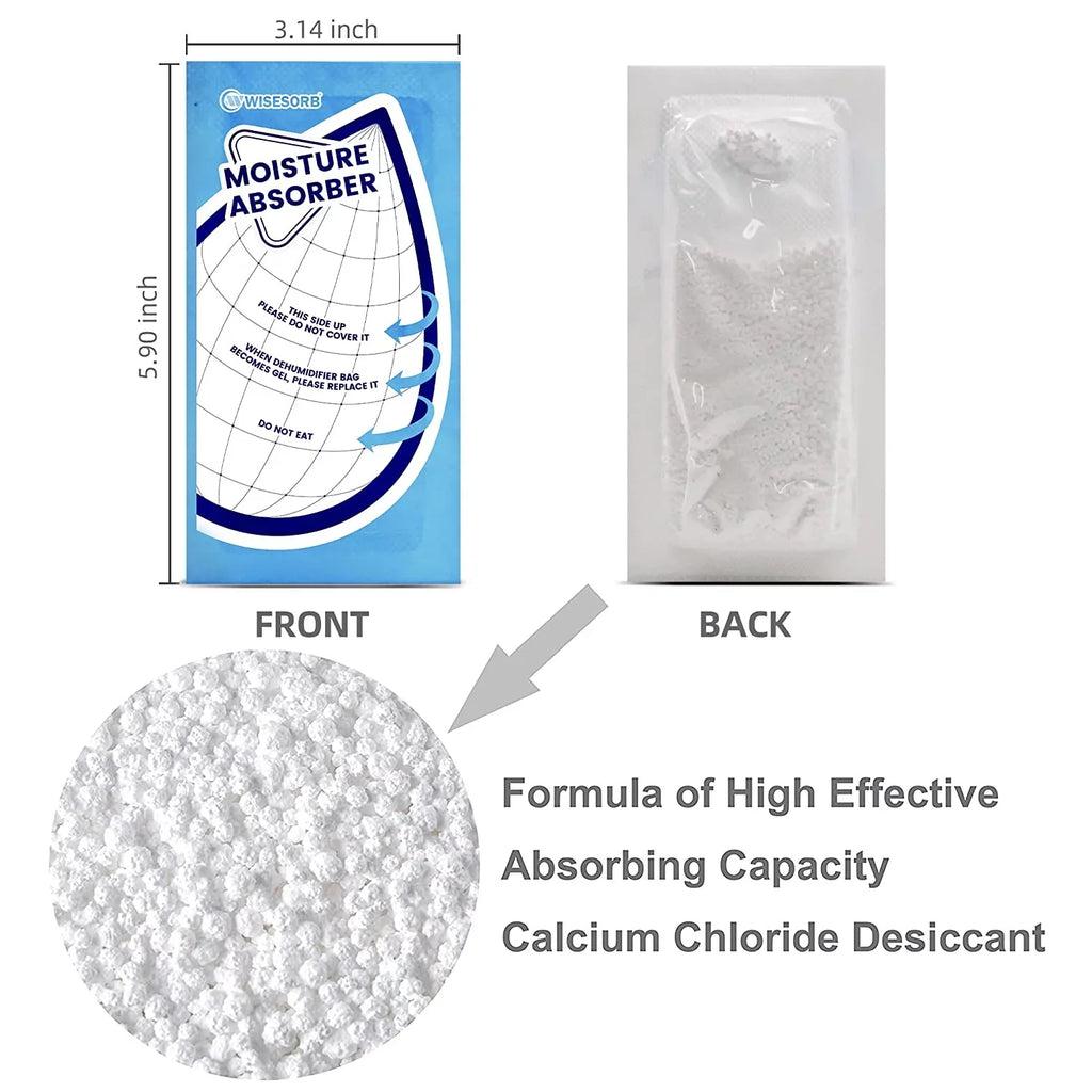 Packets Perfect Packs Basements, Rvs, for Closet Packing Premium Moisture Bags Dehumidifier for Humidity Wisesorb 25 Absorbers, 30 Granule Bathrooms, Gram White Tyvek