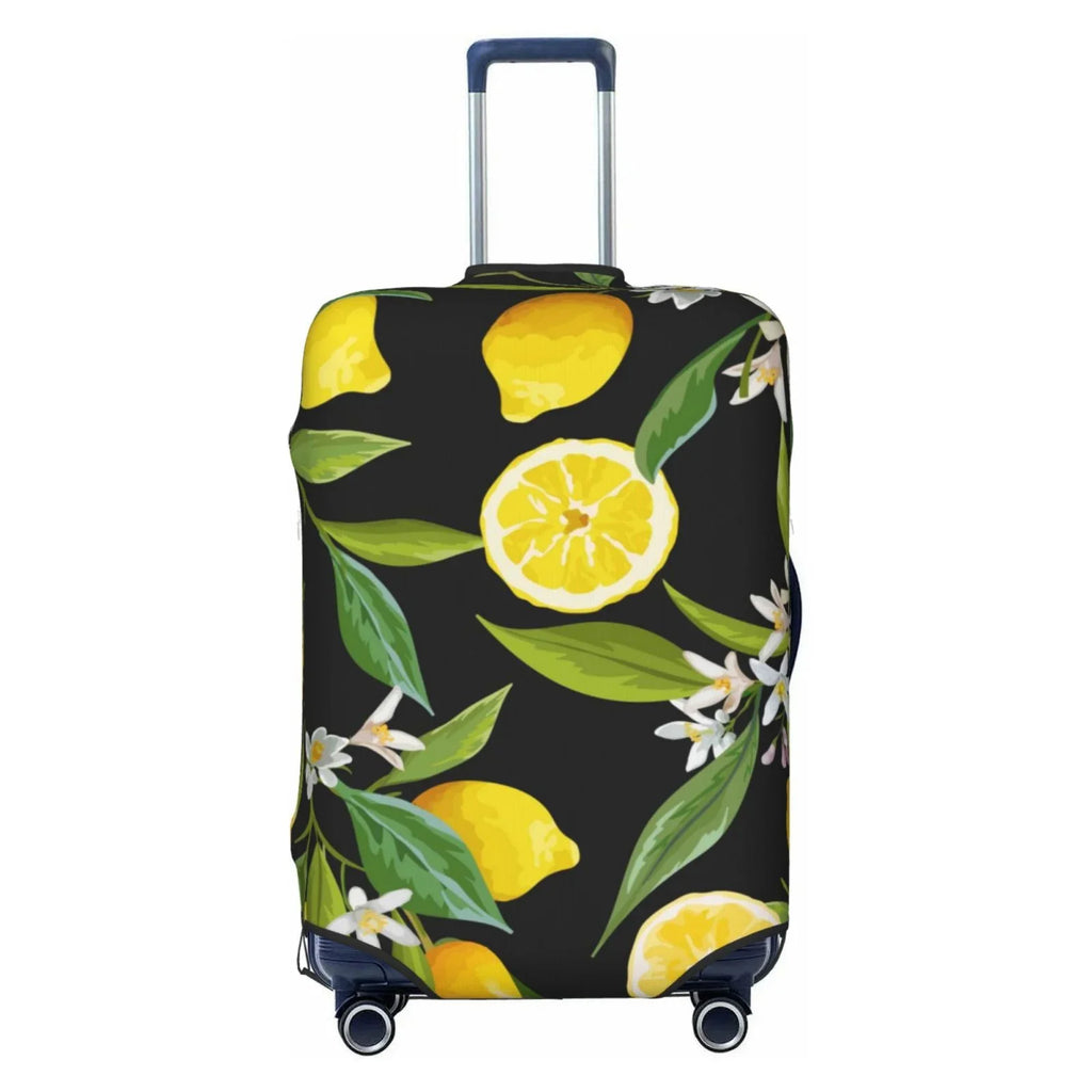 Luggage Flowers Adobk Suitcase Cover, Washable And Leaves Lemon Fruits Luggage Women Cover, Men, Suitcase Covers For Protector Accessories-Small Travel Stretch Suitcase For