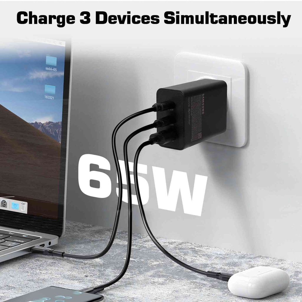 5G/nubia 20 iPhone, Galaxy 5G Red Ports 5G Extreme/Axon High-Speed 5S/nubia 20 V2020 Magic for Magic Samsung Travel 3 - Blade Charging Red with Lite 5G/Axon ZTE Charger USB-C Fast Dual 65W USB &