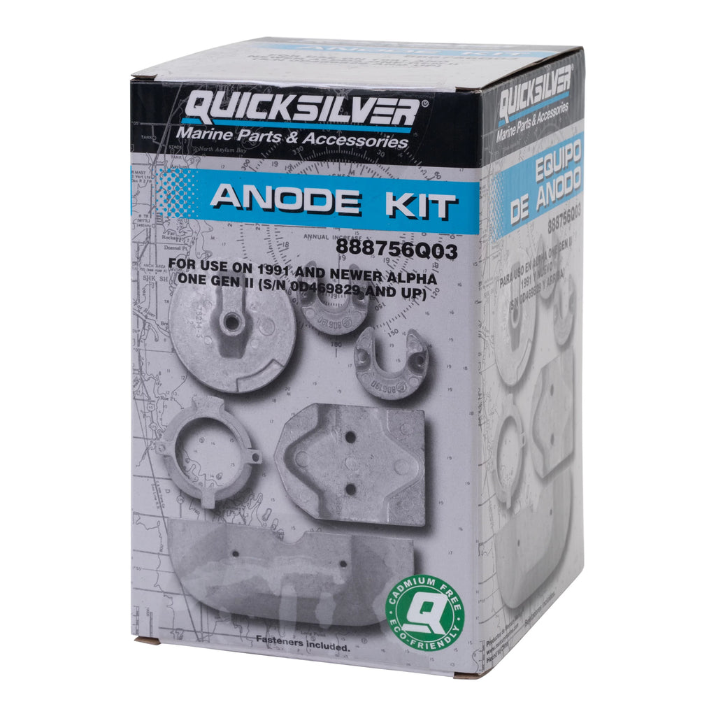 II 888756Q03 Aluminum One Kit Quicksilver Gen Alpha Anode