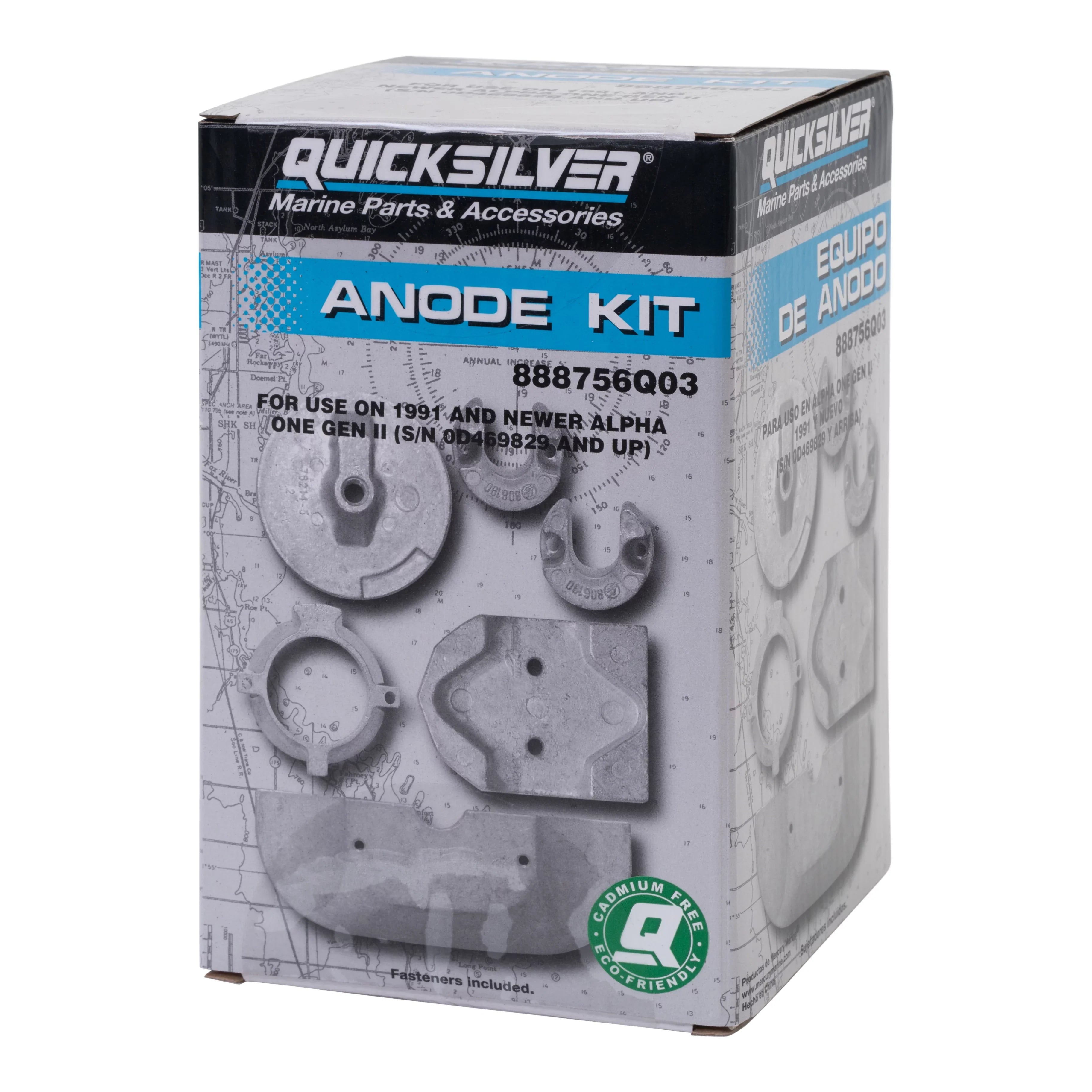 II 888756Q03 Aluminum One Kit Quicksilver Gen Alpha Anode