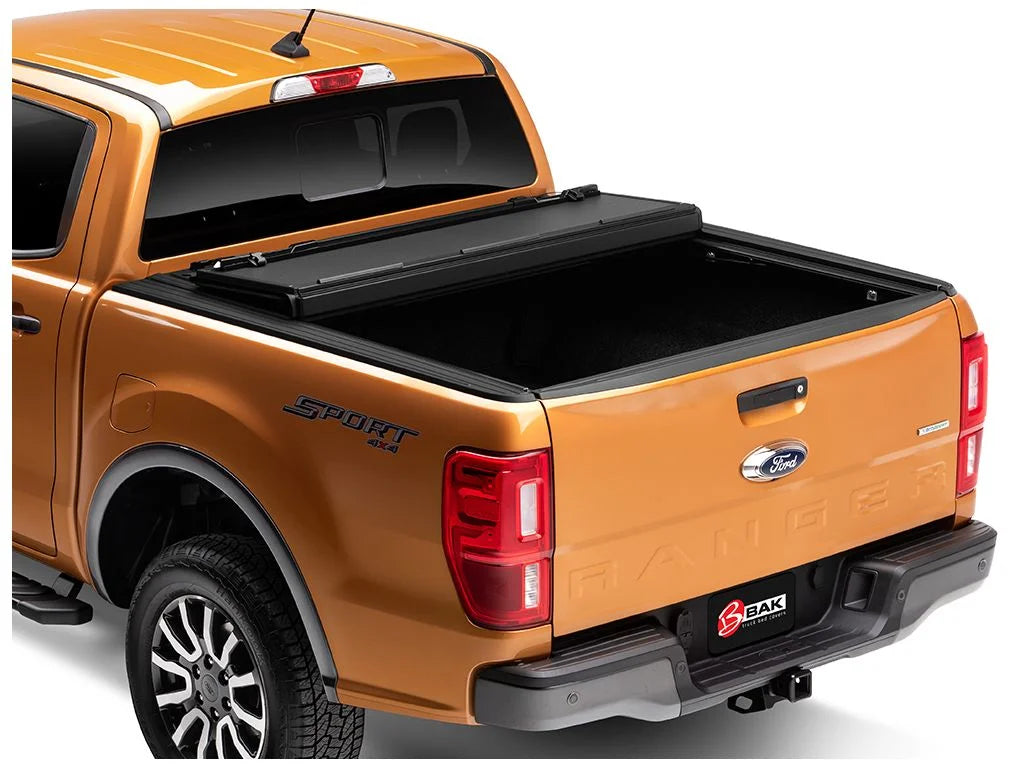 BAKFlip Folding Tonneau 5' (61") Bed with Bed Compatible MX4 Cover Truck Hard BAK - 2019 by 1" | RealTruck 448332 2023 Ranger | Ford