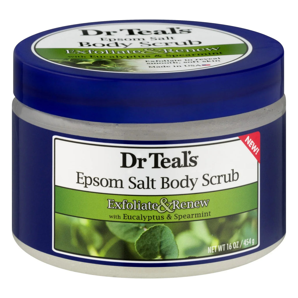 & Dr Spearmint (Pack 6) Renew oz & Exfoliate 16 Scrub, of Teal's Body Salt Epsom Eucalyptus