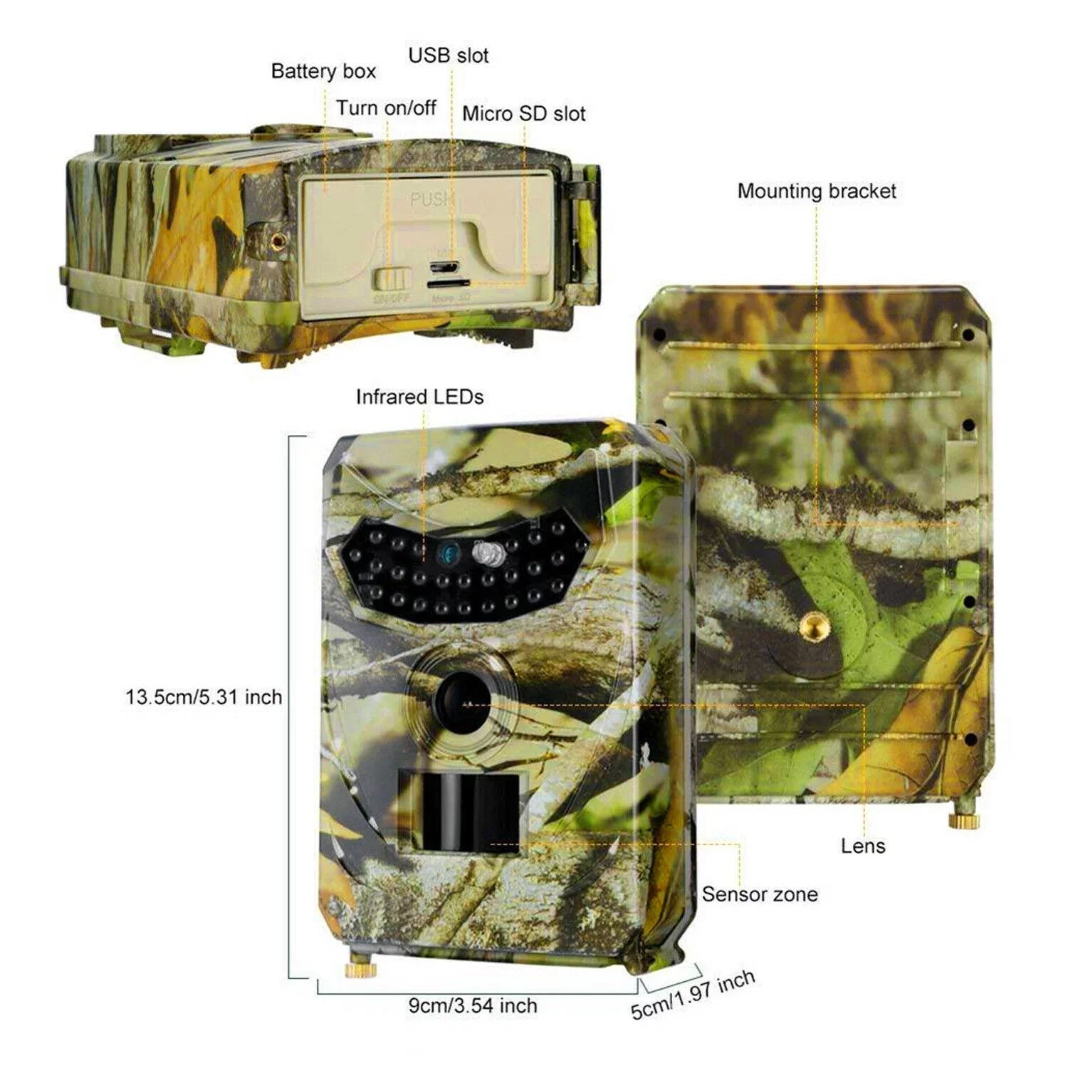 Game Cam Wildlife Lapse Waterproof, Deer 0.2S for Camera Camera Camera Trigger Time 12MP Deer 1080P Hunting Cam Night Accessory Speed Trail Monitors Glow Hunting Vision Hunting Trail No Field
