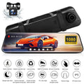 Backup Full and 10" 5.5 Camera,G-Sensor, Front Screen Touch Rear Monitor, View Cam,Kepeak Mirror 1080P Meters Wide Angle,with Parking Cable Dash FHD 170°